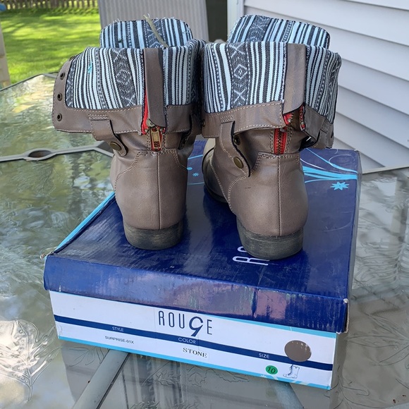 Rouge | Surprise Combat boot | Stone | size 10 - Picture 3 of 4